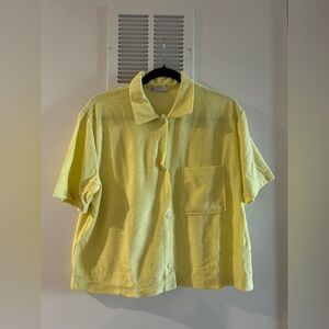 Zara Terry Cloth yellow shirt